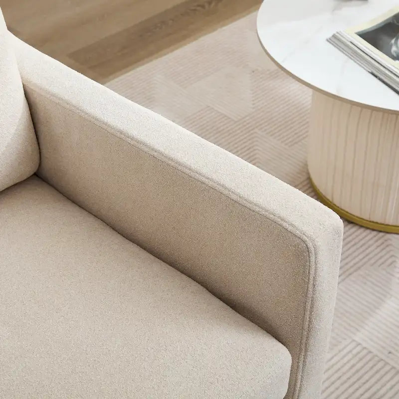Swivel Accent Chair with Removable Back Cushion