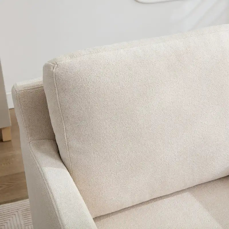 Swivel Accent Chair with Removable Back Cushion