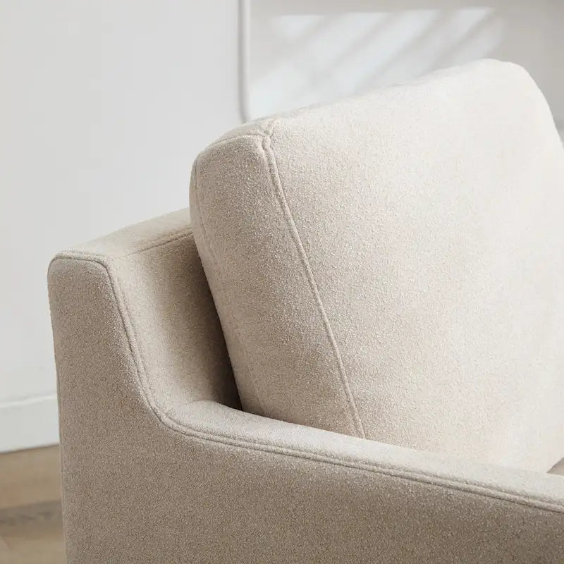 Swivel Accent Chair with Removable Back Cushion