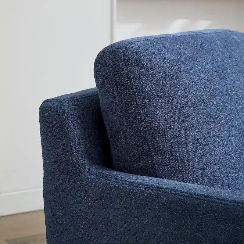 Swivel Accent Chair with Removable Back Cushion