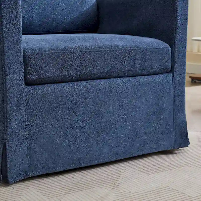 Swivel Accent Chair with Removable Back Cushion
