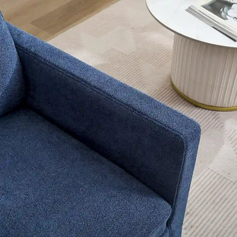 Swivel Accent Chair with Removable Back Cushion