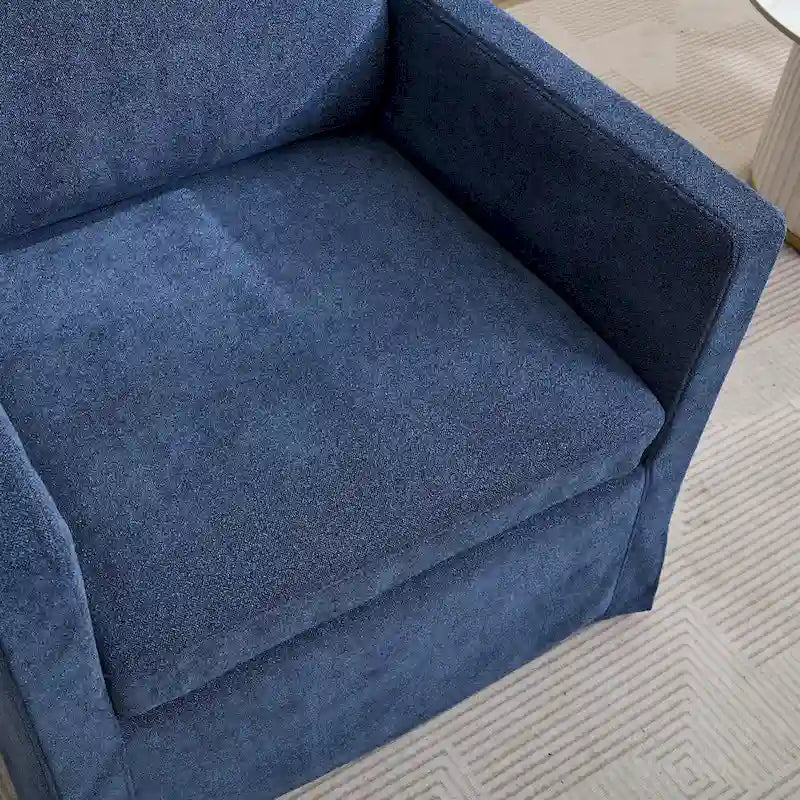 Swivel Accent Chair with Removable Back Cushion