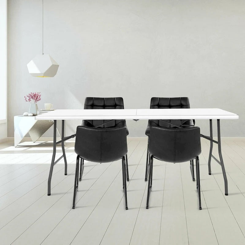 6ft Portable Plastic Folding Table for Indoor & Outdoor Use