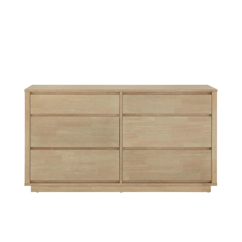Danish-Inspired 6-Drawer Dresser in Rubberwood