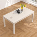 63" Grey Solid Wood Farmhouse Dining Table