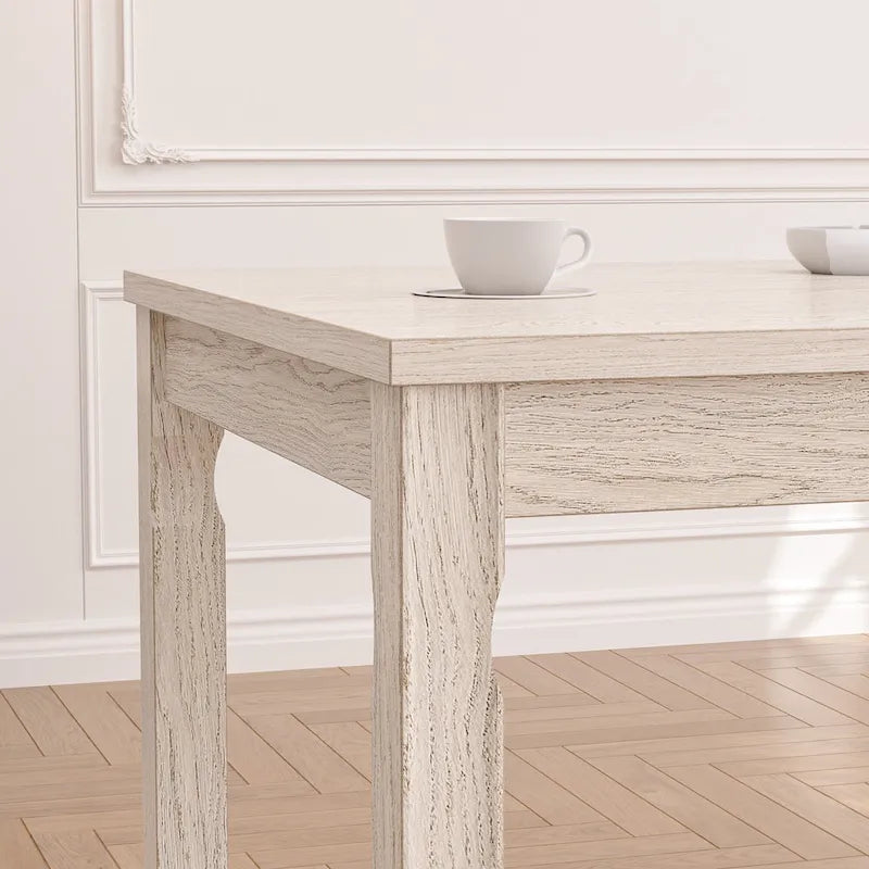 63" Grey Solid Wood Farmhouse Dining Table