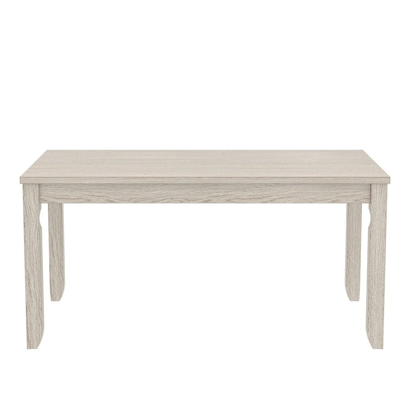 63" Grey Solid Wood Farmhouse Dining Table