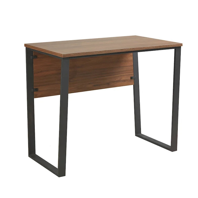 38" Modern Industrial Computer Desk with Metal Legs