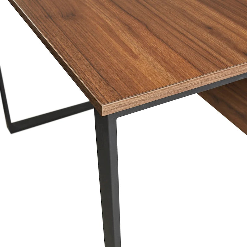 38" Modern Industrial Computer Desk with Metal Legs