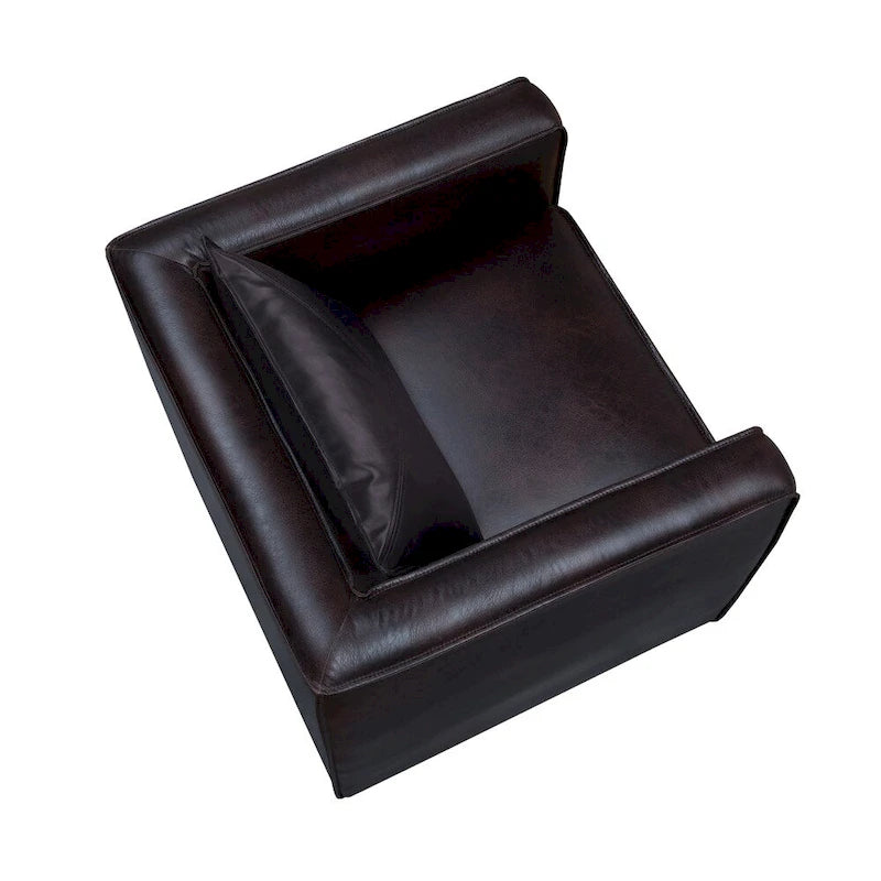 Modern Breathable Vinyl Padded Accent Chair