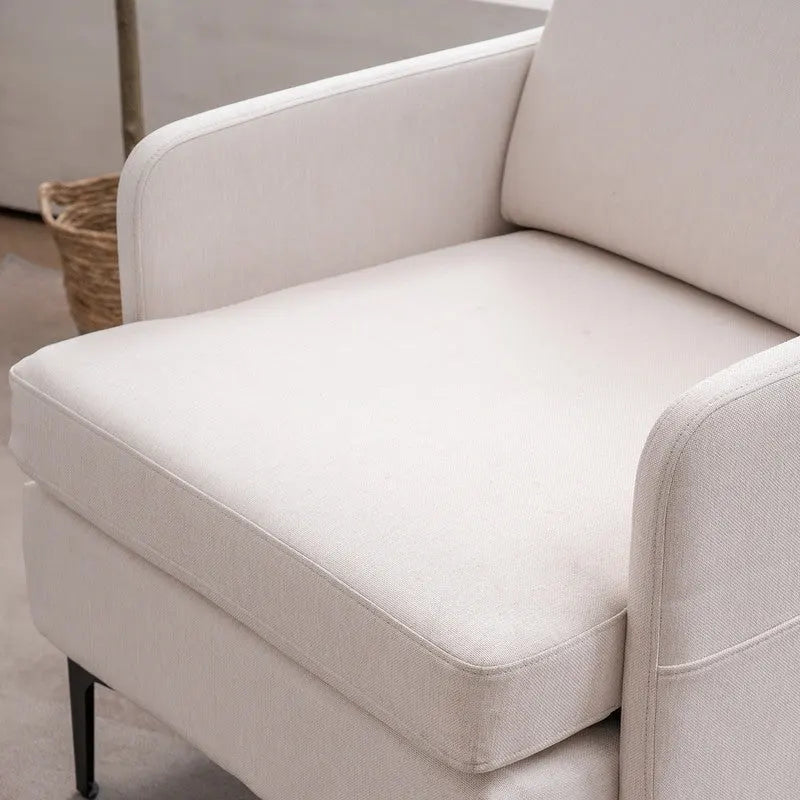 Fabric Upholstered Accent Arm Chair 4 Colors