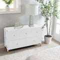 4-Drawer Luxury Dresser with Gold Accents