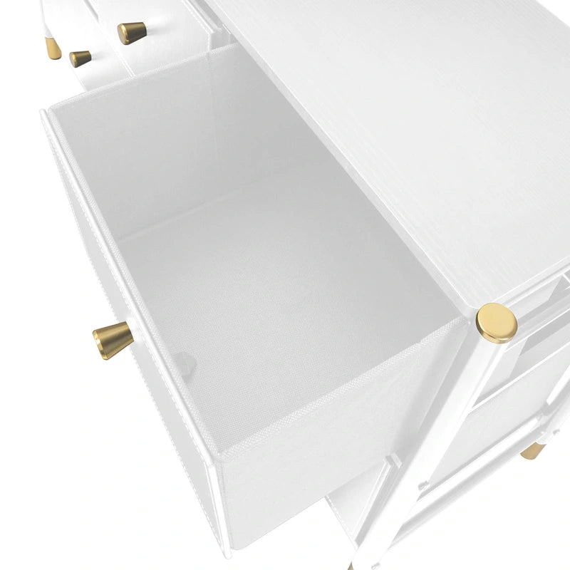 4-Drawer Luxury Dresser with Gold Accents