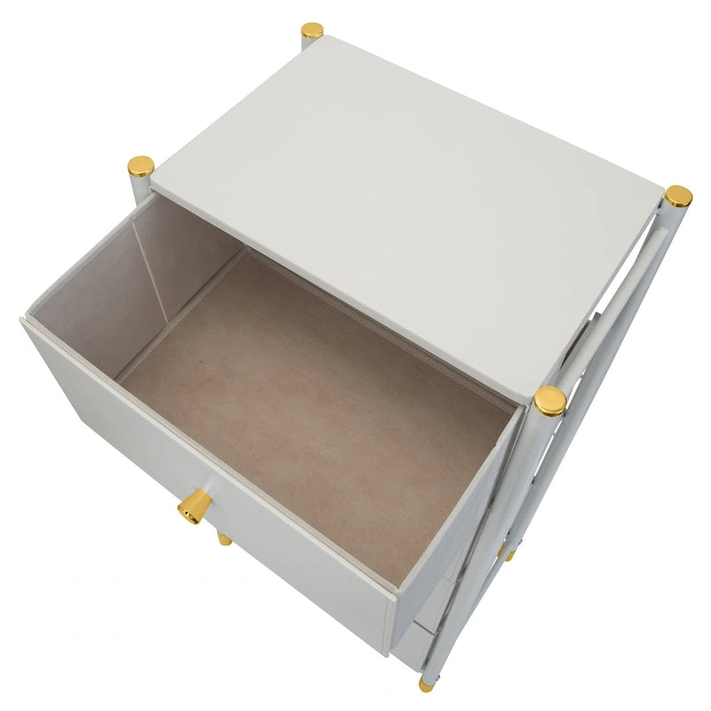 4-Drawer Luxury Dresser with Gold Accents