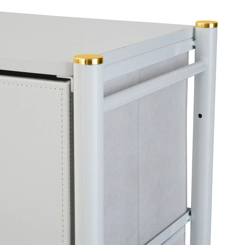 4-Drawer Luxury Dresser with Gold Accents