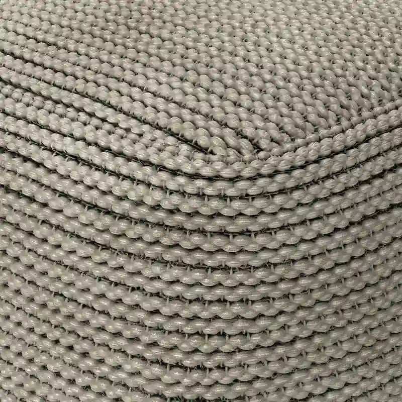 Boho Square Indoor/Outdoor Pouf in Cream