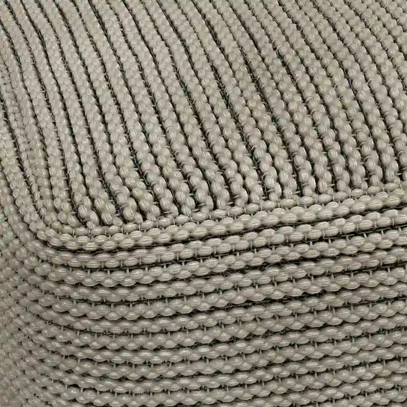 Boho Square Indoor/Outdoor Pouf in Cream