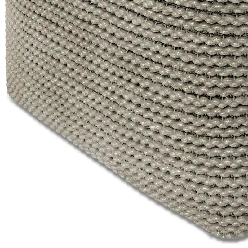 Boho Square Indoor/Outdoor Pouf in Cream