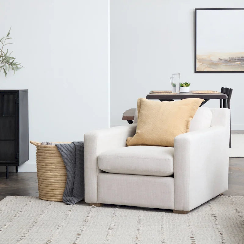 Low-Profile Upholstered Accent Arm Chair