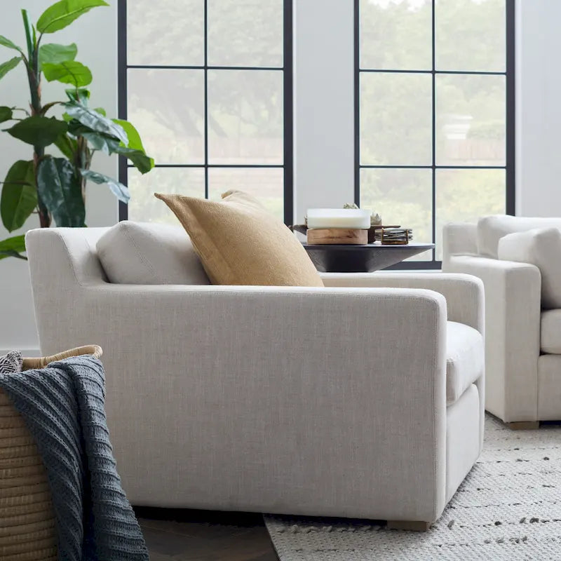 Low-Profile Upholstered Accent Arm Chair