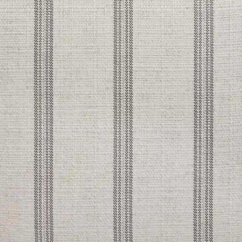 Natural Stripe Camel Back Accent Chair with Exposed Wood Arms