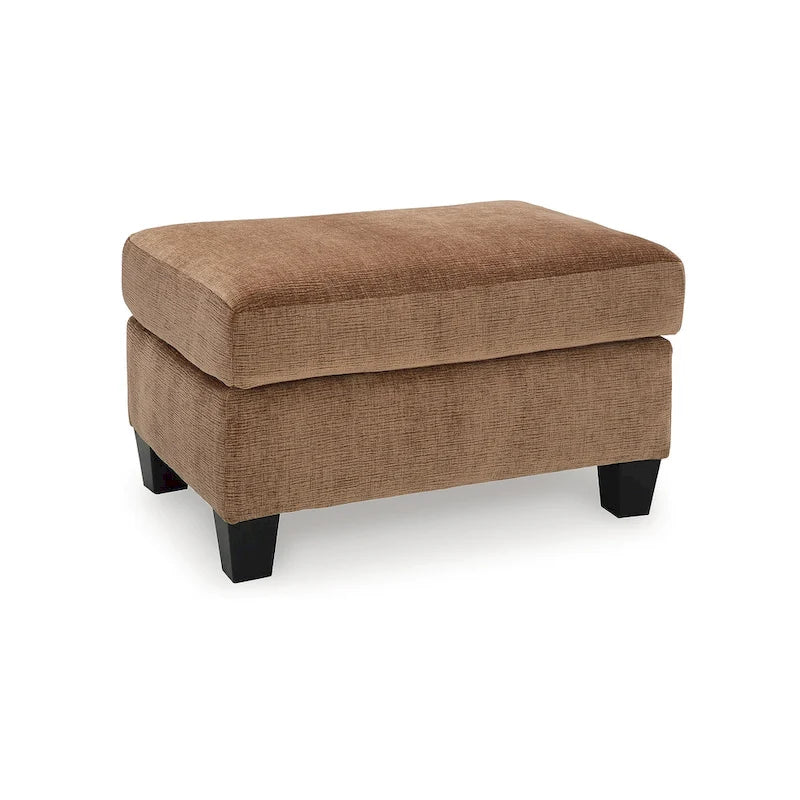 Upholstered Accent Ottoman with Tapered Legs