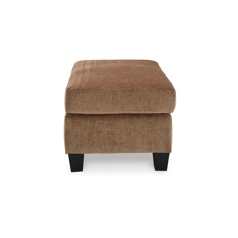 Upholstered Accent Ottoman with Tapered Legs