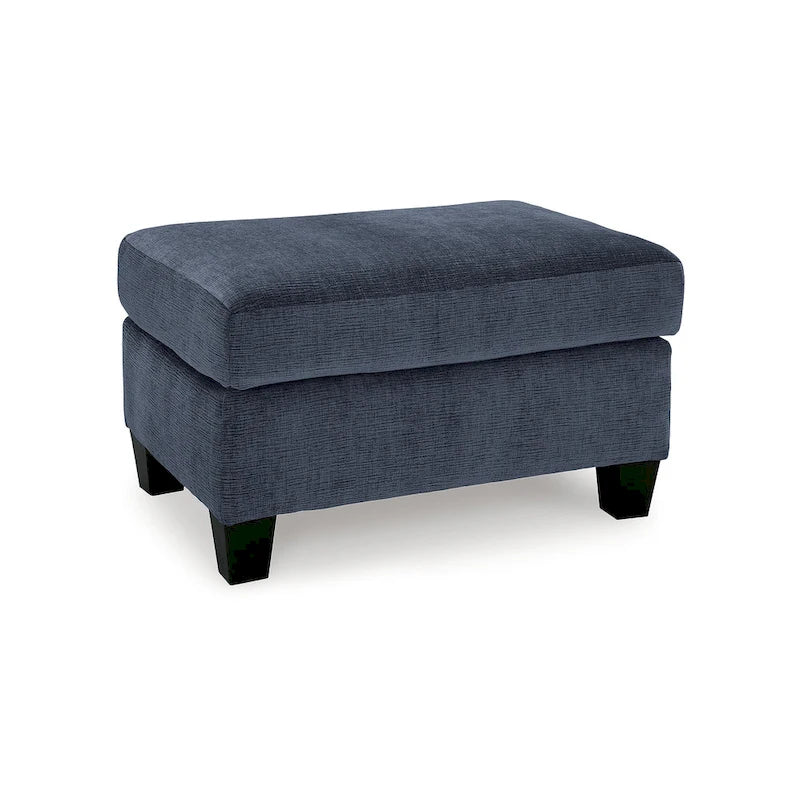 Upholstered Accent Ottoman with Tapered Legs