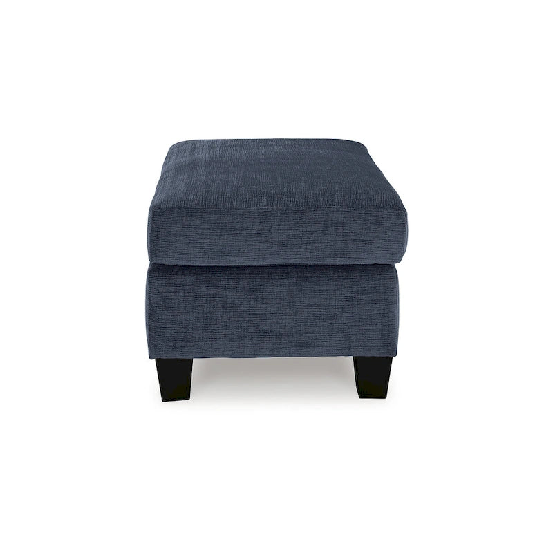 Upholstered Accent Ottoman with Tapered Legs