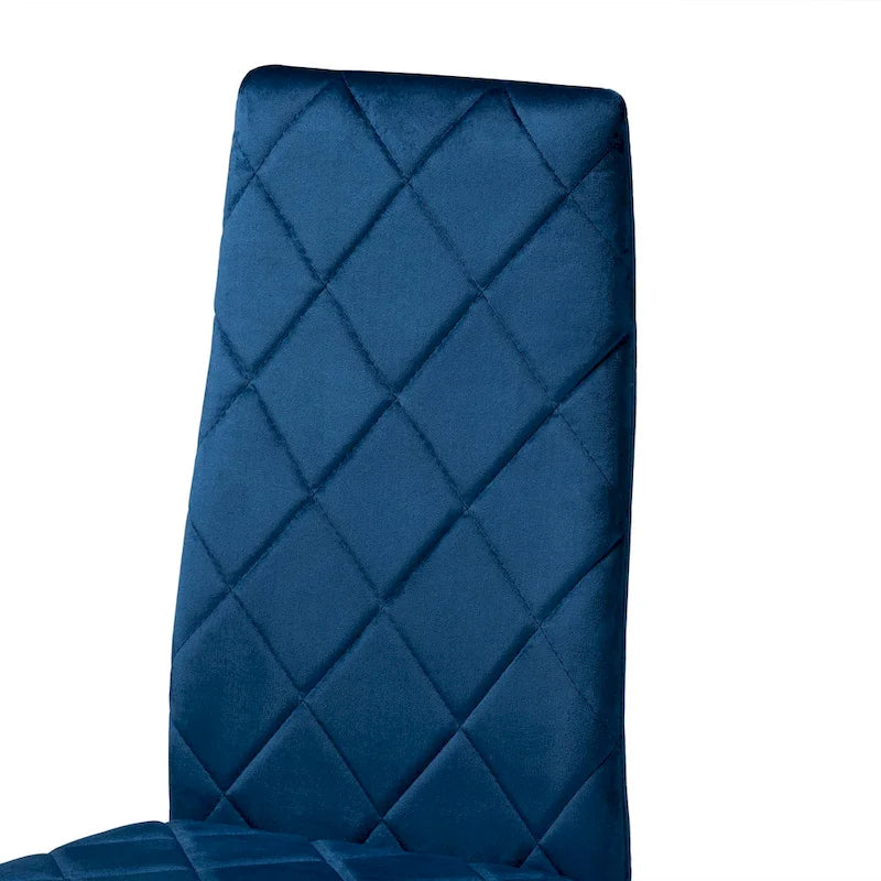 Modern Glam 4-Piece Velvet Dining Chair Set with Gold Legs