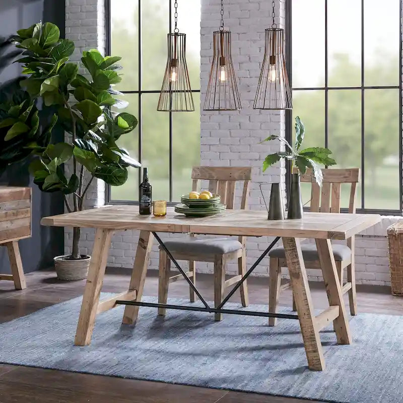 72" Solid Pine Rectangle Dining Table