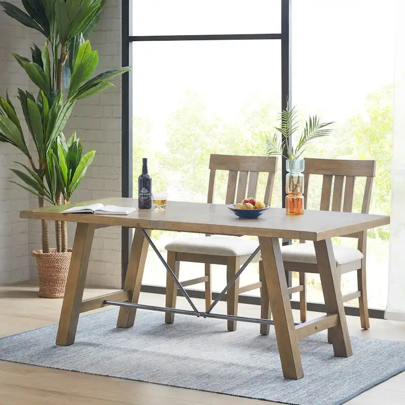 72" Solid Pine Rectangle Dining Table