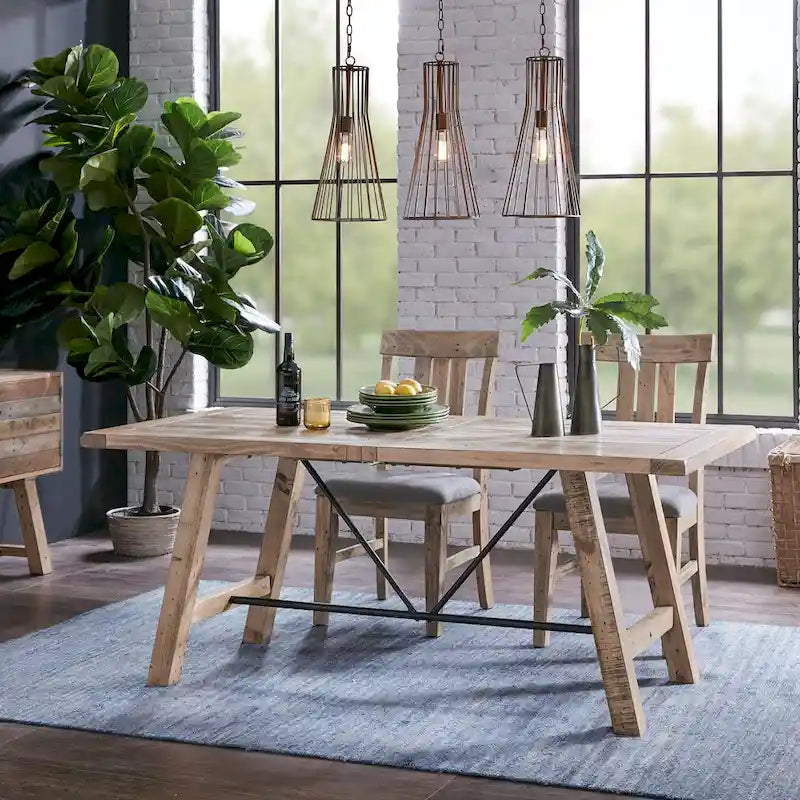 72" Solid Pine Rectangle Dining Table
