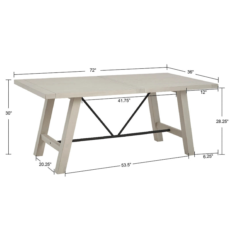 72" Solid Pine Rectangle Dining Table