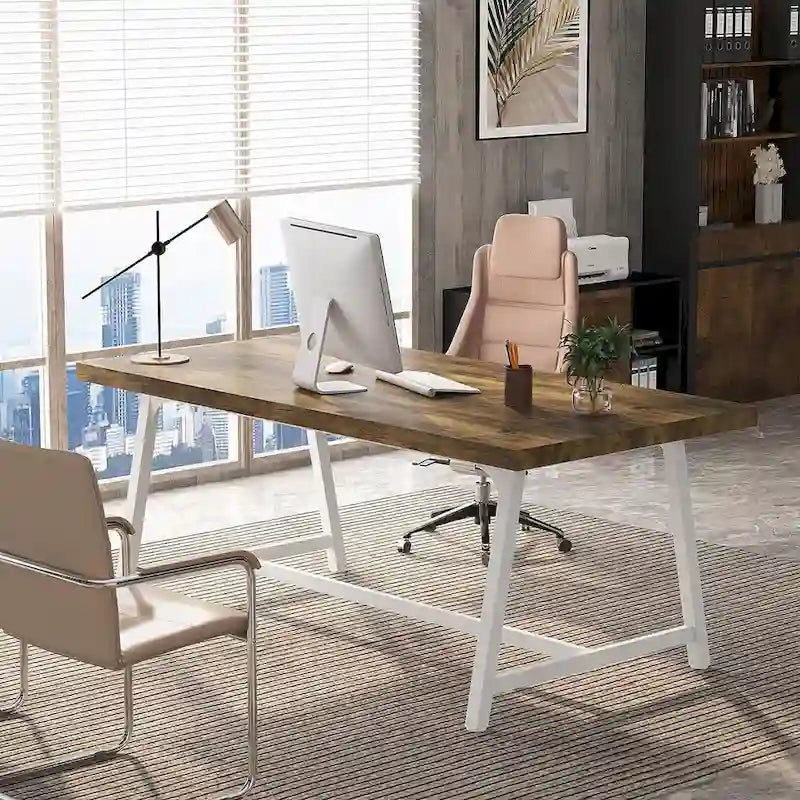 6FT Rectangle Conference Table, 70.87 Meeting Table for 6-8 People