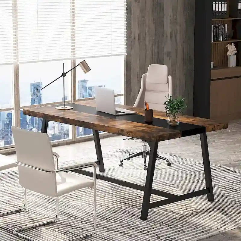 6FT Rectangle Conference Table, 70.87 Meeting Table for 6-8 People