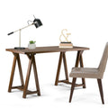 56" Solid Wood Modern Industrial Writing Desk