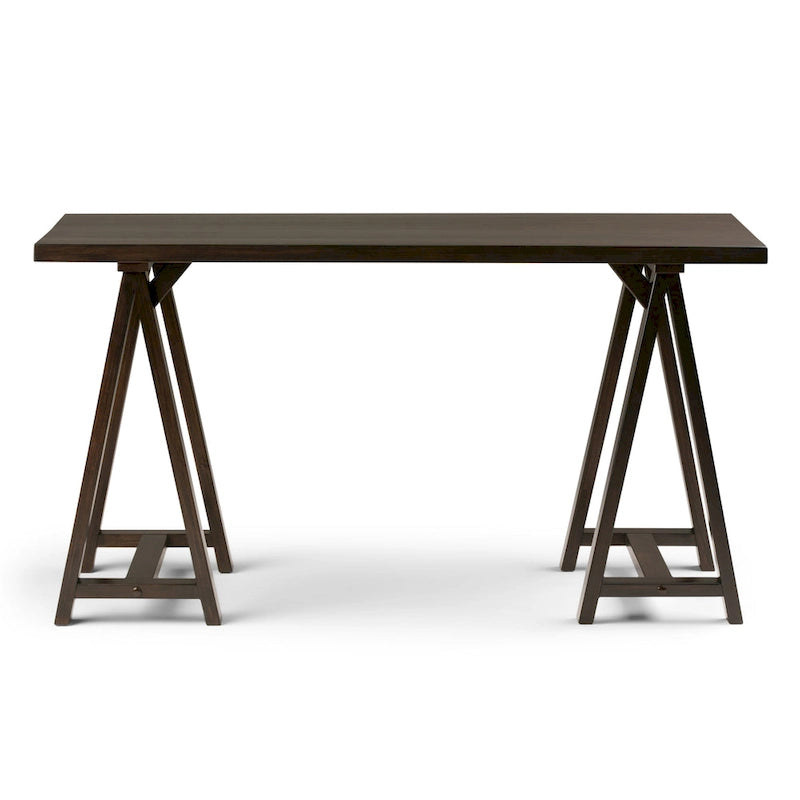 56" Solid Wood Modern Industrial Writing Desk