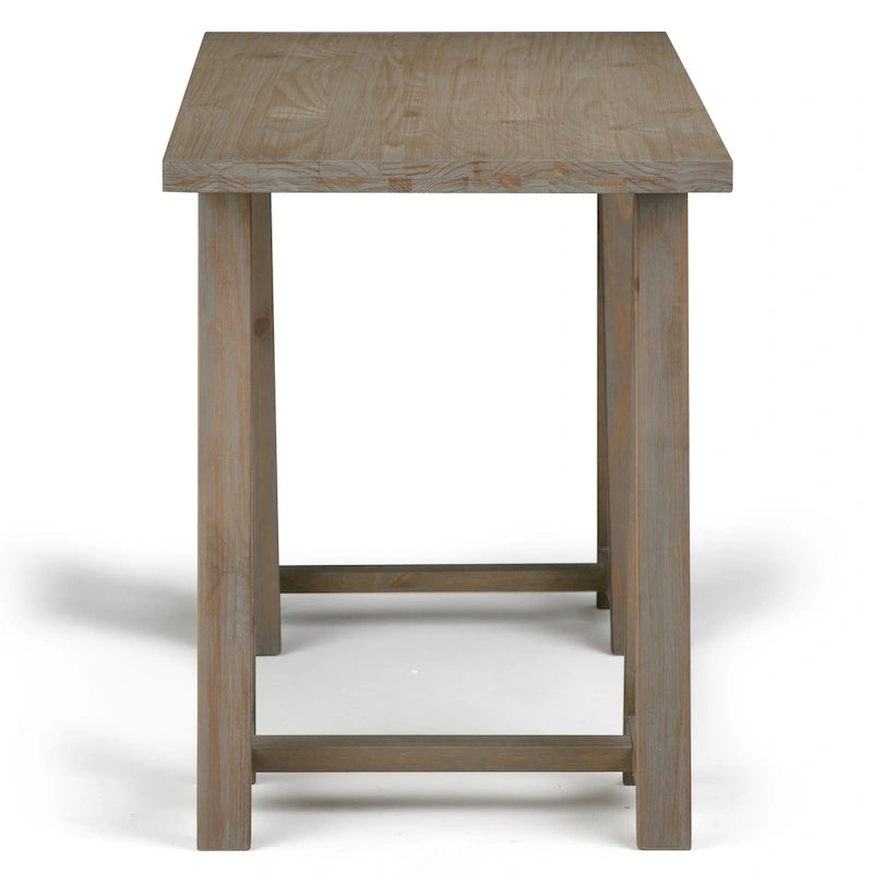 56" Solid Wood Modern Industrial Writing Desk