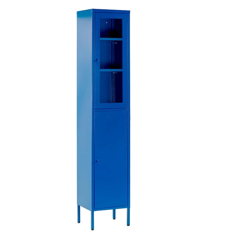 71-inch Blue Two Door Metal Storage Cabinet