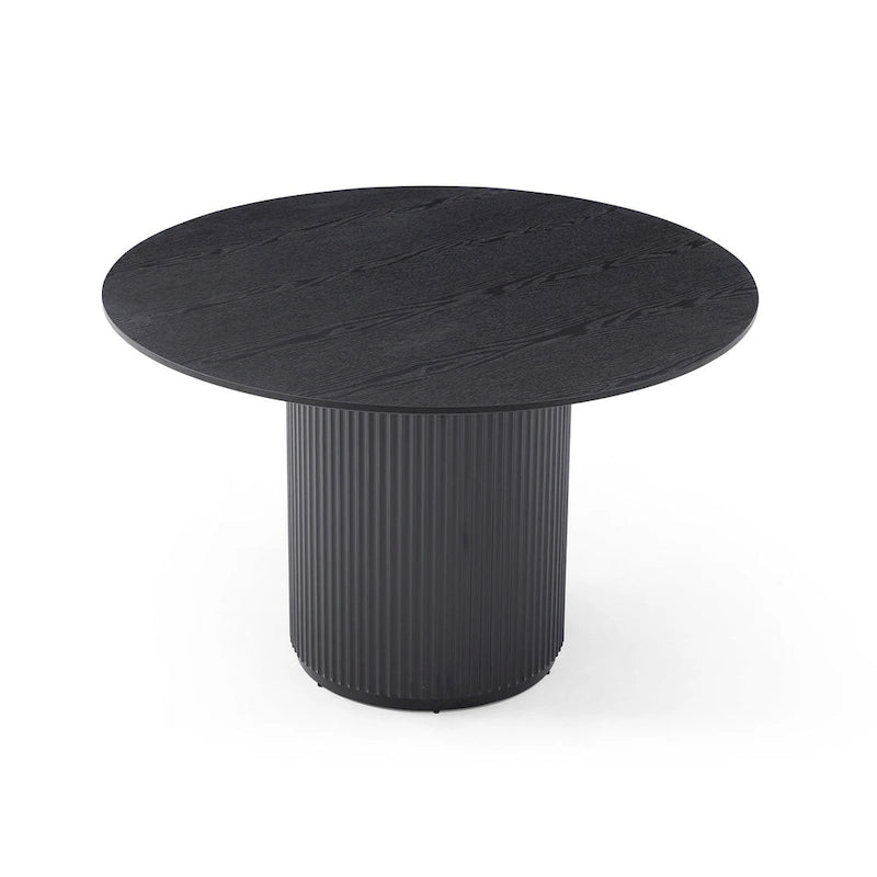 Black Round Pedestal Dining Table