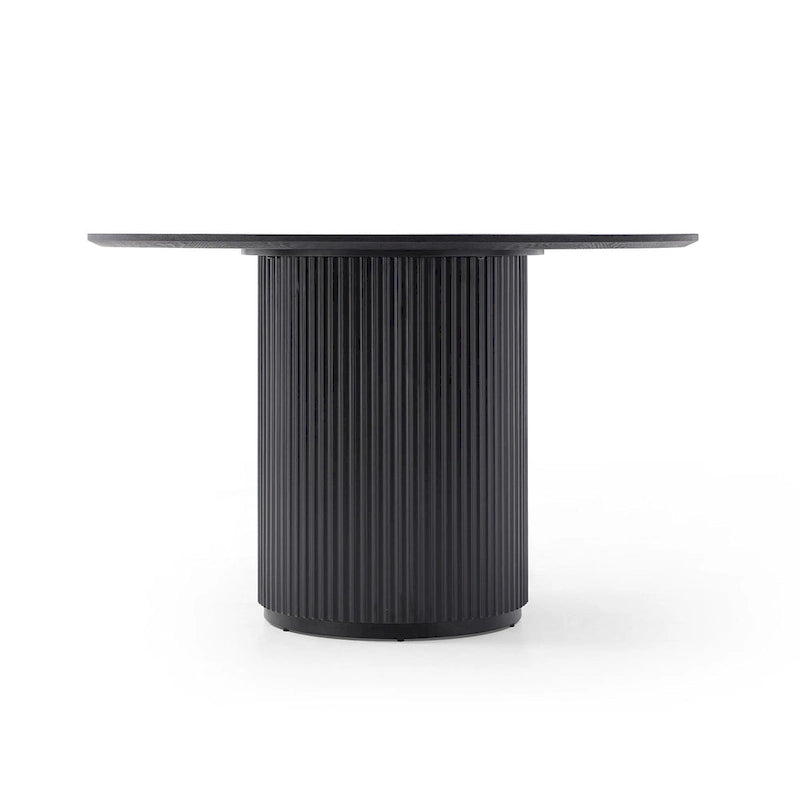 Black Round Pedestal Dining Table