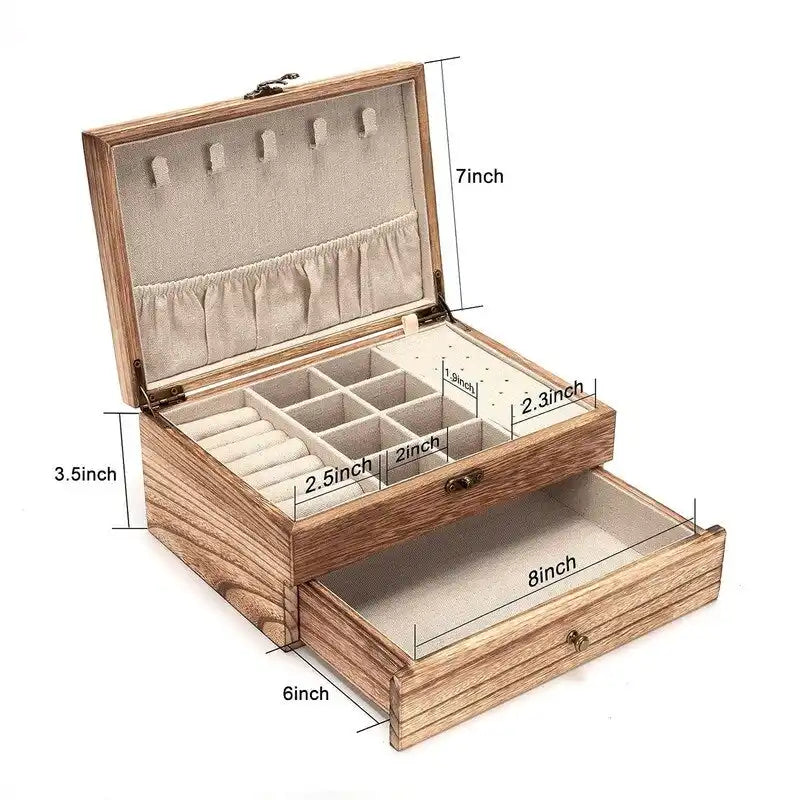 Schmuckkästchen für Damen - 7D x 10W x 4.8H
