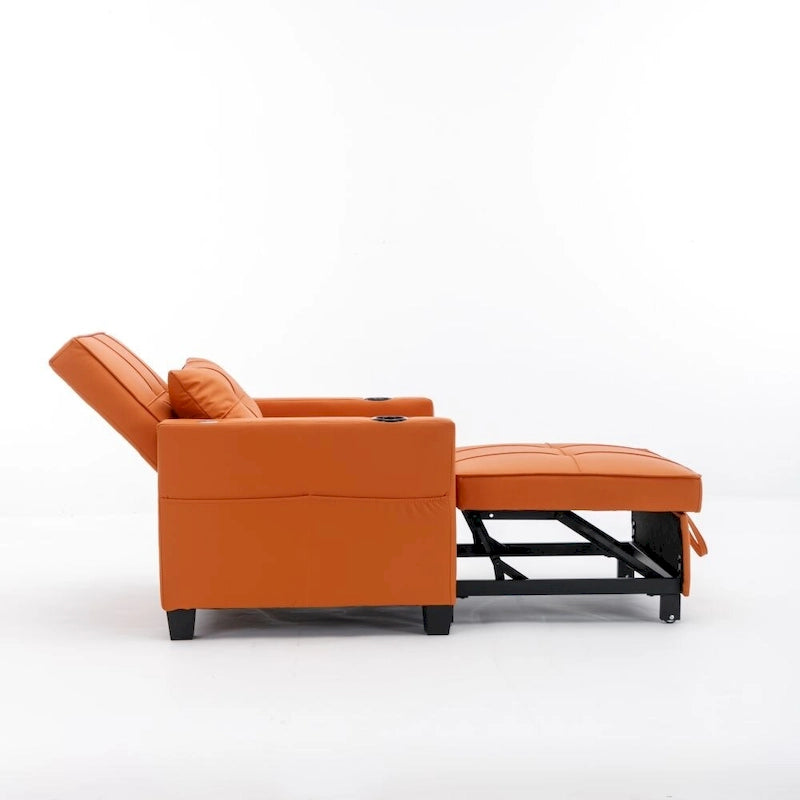 3-in-1 Convertible Futon Chair Bed with USB Ports