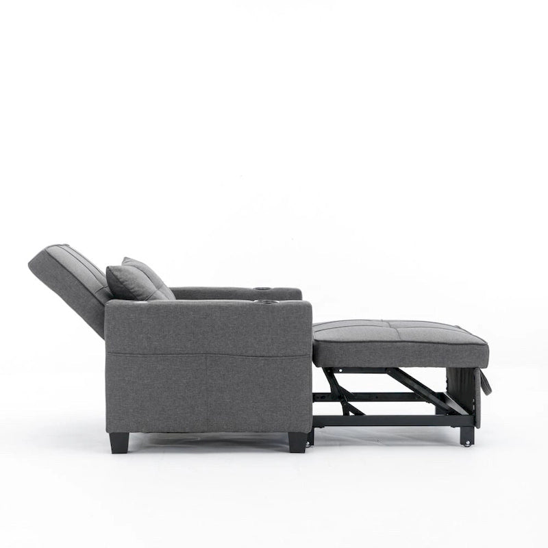 3-in-1 Convertible Futon Chair Bed with USB Ports