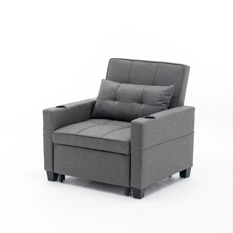3-in-1 Convertible Futon Chair Bed with USB Ports