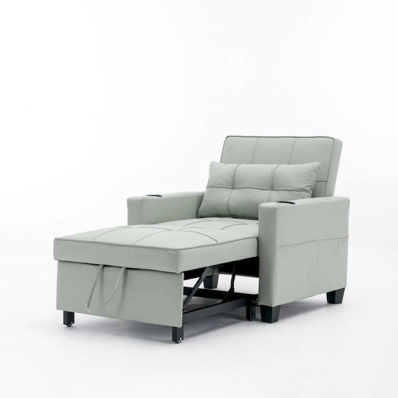 3-in-1 Convertible Futon Chair Bed with USB Ports