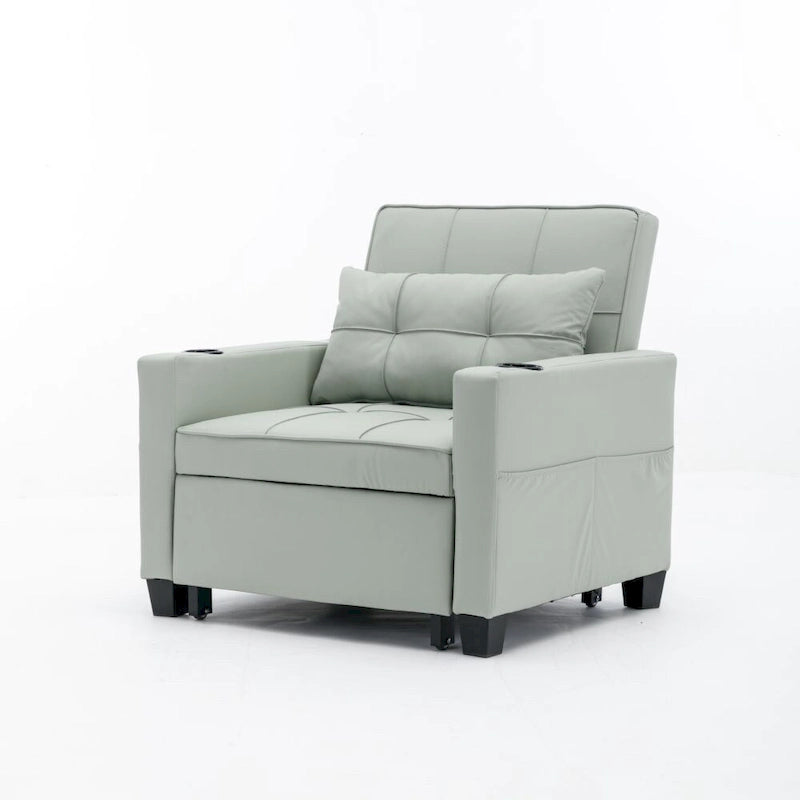 3-in-1 Convertible Futon Chair Bed with USB Ports