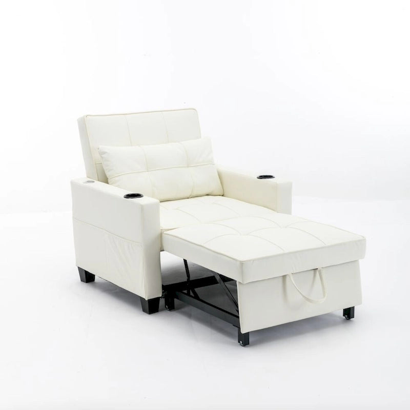 3-in-1 Convertible Futon Chair Bed with USB Ports